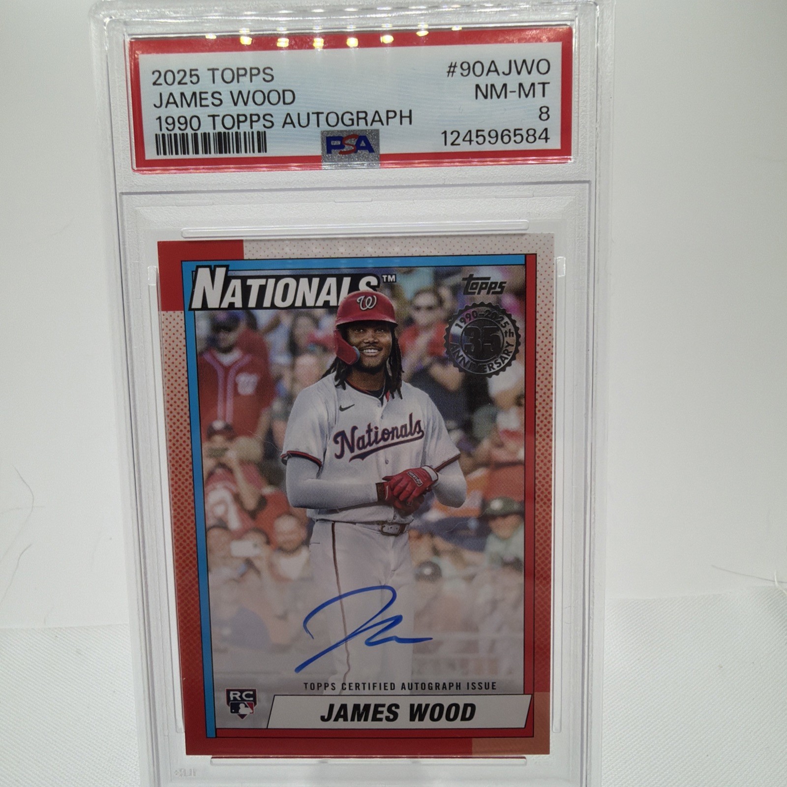 James Wood 2025 Topps #90A-JWO 1990 Topps Baseball Autographs 