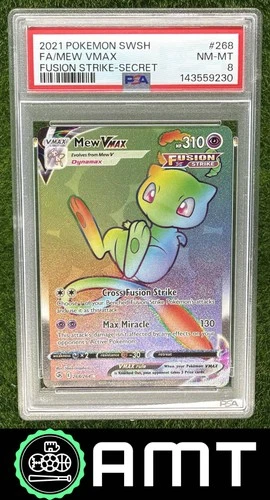 Mew VMAX PSA 8 2021 Pokemon Sword & Shield Fusion Strike #268/264 9230