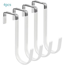 4 Pack over the Door Hooks, Door Hanger Hook, Towel Hooks for Hanging