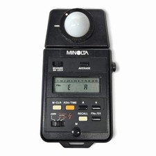 Minolta Auto Meter III F Light Exposure Meter w/Case Tested And Workes
