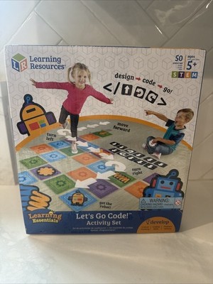 NEW Learning Resources STEM Lets Go Code! Activity Set 50 Pieces Design-Code-Go