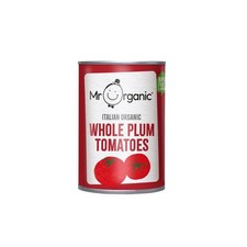Tomates pelados enteros Mr Organic 400 g - Paquete de 4