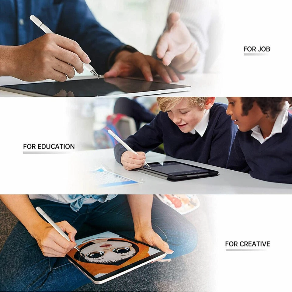 Thin Capacitive DISC Touch Screen Stylus Pen For Android Tablets iPads Phones - Image 3 of 4