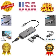 USB C Hub, 4 in 1 USB C to HDMI Multiport Adapter, with 4K HDMI, USB 3.0/2 2....