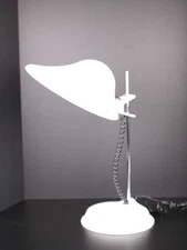 White And Chrome Italian Guzzini Style Adjustable Desk Lamp 1970s  Table Lamp