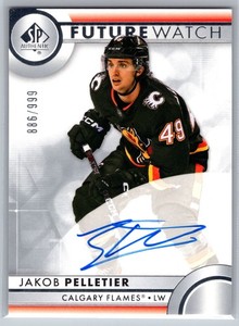 2023 SP Authentic Jakob Pelletier Rookie Future Watch Auto /999 #114 Flames