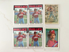 Philadelphia Phillies 6 Card Mixed Lot Juan Samuel NM