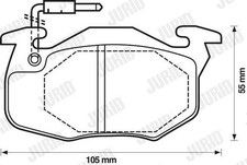 JURID Bremsbeläge Satz für OPEL MANTA B (58, 59) KADETT C Coupe REKORD D 571543J