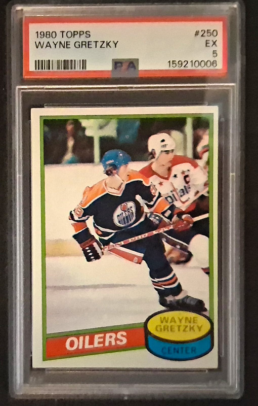 Topps 1980-81 Wayne Gretzky #250 Edmonton Oilers NHL PSA 5 Graded Card