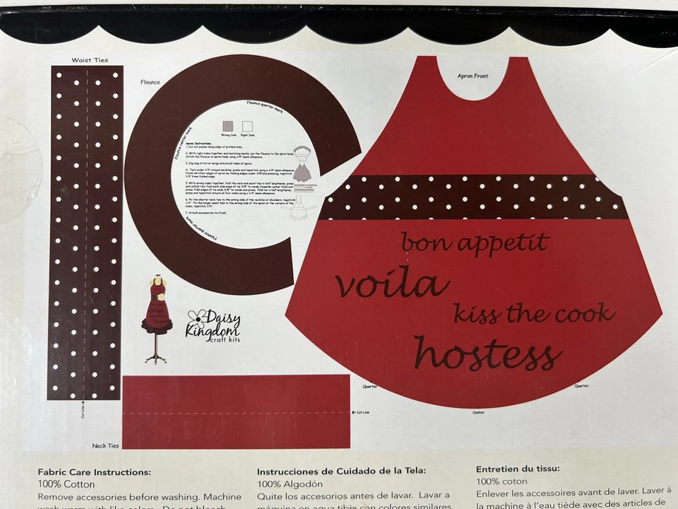 Daisy Kingdom Classy N Chic Delantal con Cuentas Kit de Costura ADULTO Cotizaciones Cuentas Flor Foto 4 de 4