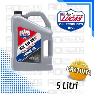Olio Motore auto Lucas oil 5W-30 C2/C3 per Benzina Diesel sintetico tanica 5L