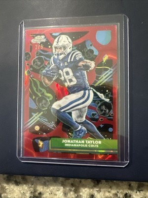 2025 Topps Cosmic Chrome Jonathan Taylor Red Flare Refractor 2/5 SSP Colts Rare