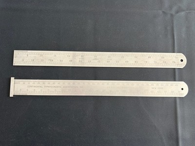 Vintage Printer s Pica Rulers Lot of 2   Chesterman Sheffield + CTA NY