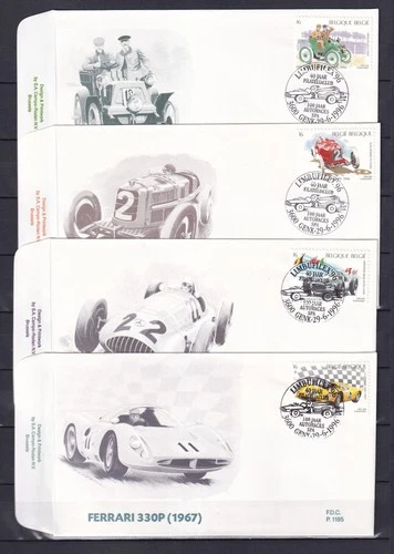 [LG79627] Belgium N°2649/2652FDC Cars First Day Cover COB € 12,00 SUPERB