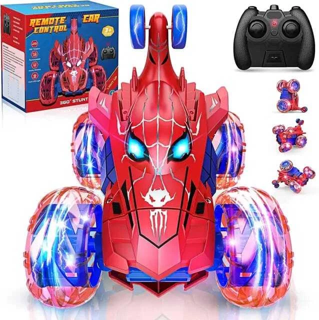Spiderman Stunt Car Remote Control Cars Toys for Boys Girls Birthday Gifts