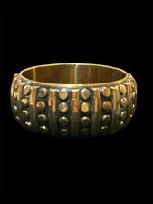 Designers Edge India Brass & Wood Bangle Bracelet 