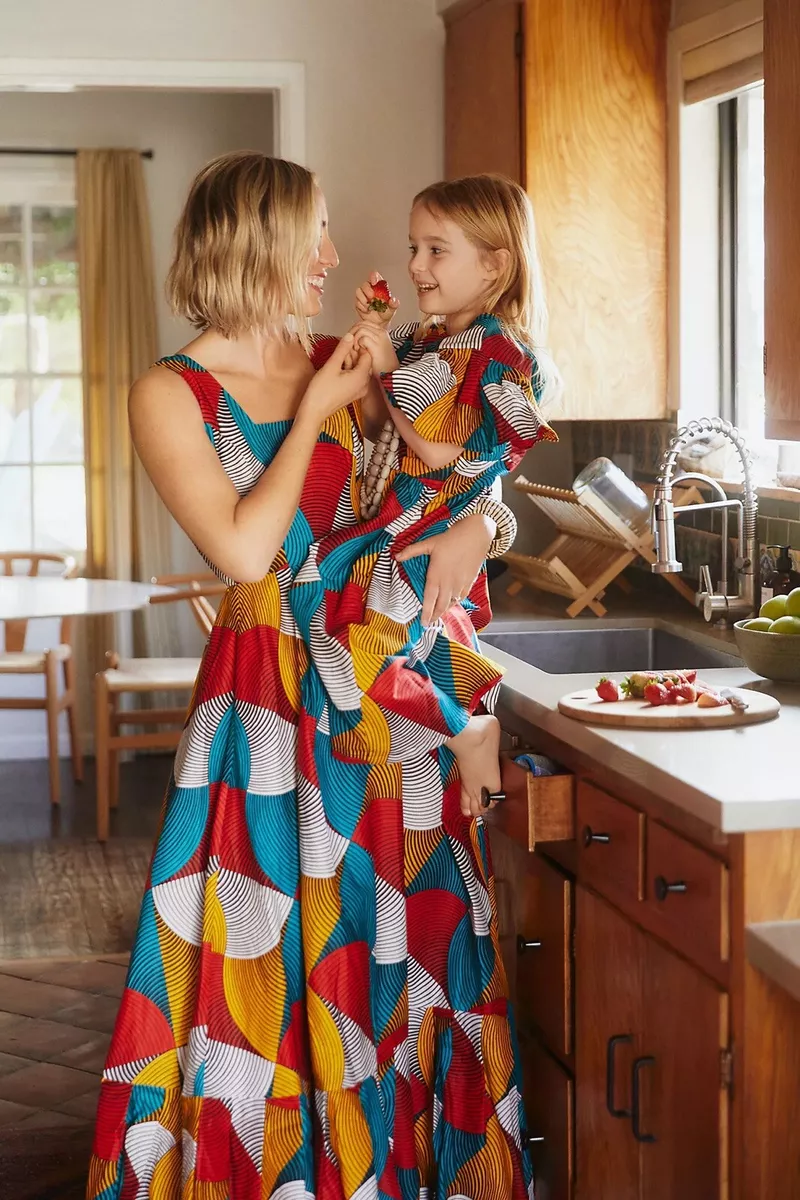 New ANTHROPOLOGIE x SIKA Geometric Maxi Dress Exclusive 298 sz 0