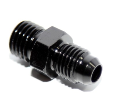 4AN AN-4 TO M12X1.5 NPT Male Thread Aluminum Anodized Fitting Adapter BLACK