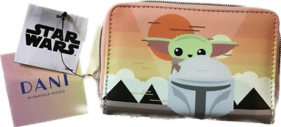 Dani by Danielle Nicole Mandalorian Baby Yoda Wallet 6'' x 4'' Child Star Wars New