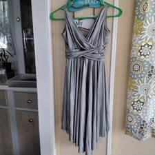 Perform by Curtain Call Pageant Dance Halloween Dress Costume Sz ASM Gray/Silver