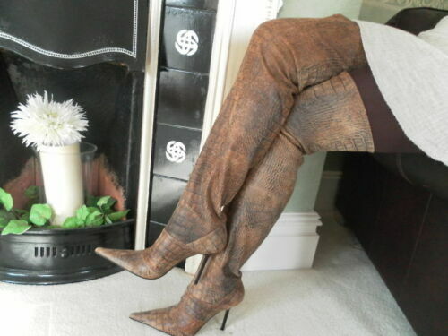 Bottes Femmes Genou Talon Bloc 11 Cm - Cuir Verni - Fermeture Éclair Latérale - Style Fête, Danse, Soirée