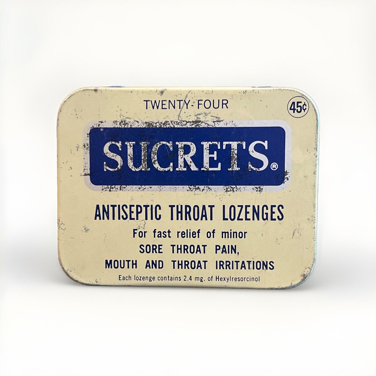 VINTAGE SUCRETS Twenty-four ANTISEPTIC THROAT LOZENGES 45
