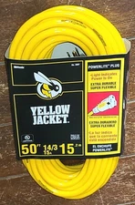 Woods Yellow Jacket 50ft Powerlite Plug Extension Cord  - Item #2887
