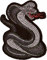 AufnäHer Cobra Schlange 15 X 12 Cm Snake Patch Giftig Lethal Threat Original