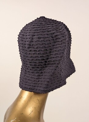 Grosgrain Ribbon Vintage Flapper Style Hat Vintage Brown Wool and Grosgrain Ribbon 1930 main image 4