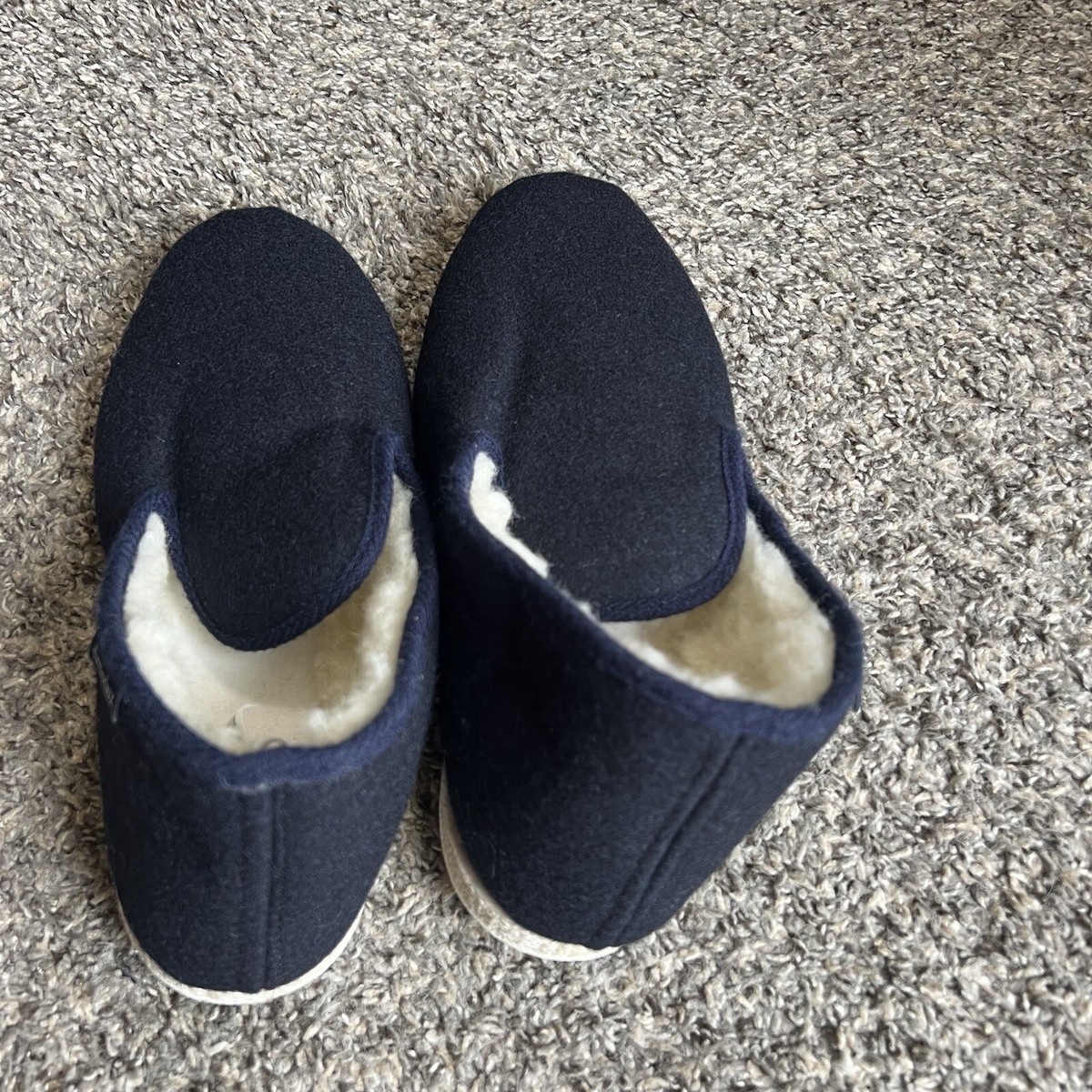 ARMOR LUX Men’s Hand Made WOOL SLIPPERS Shoe Navy Blue Size 47 US 12 New Boiled wool Men main image 4
