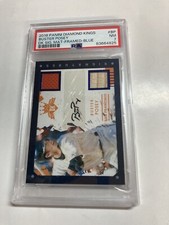 Psa 7 2016 diamond kings Buster Posey auto blue framed Dual Jersey Game 02/10