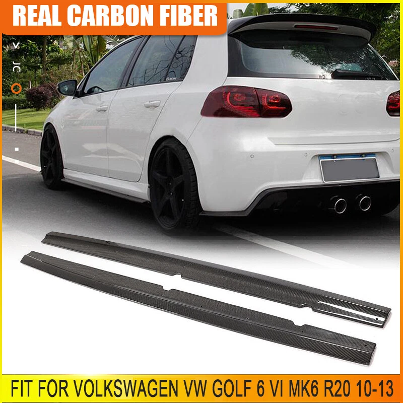 Fits Volkswagen VW Golf 6 VI MK6 R20 10-13 Side Skirts Lip Spoiler FULL  Carbon