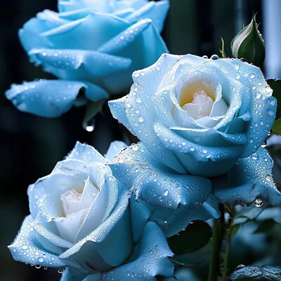 20pcs Broken Ice Blue Rose Seeds - Non-GMO Heirloom Variety. | eBay
