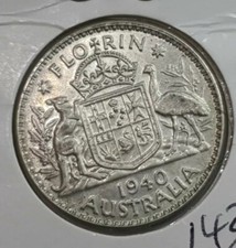Australian 1940 FLORIN  UNC