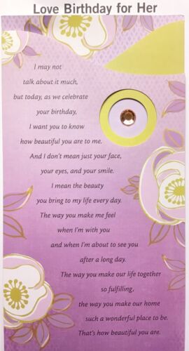 WOMAN I LOVE BIRTHDAY Cards, Wife Girlfriend 16 Choices HALLMARK 38 - Picture 3 of 46