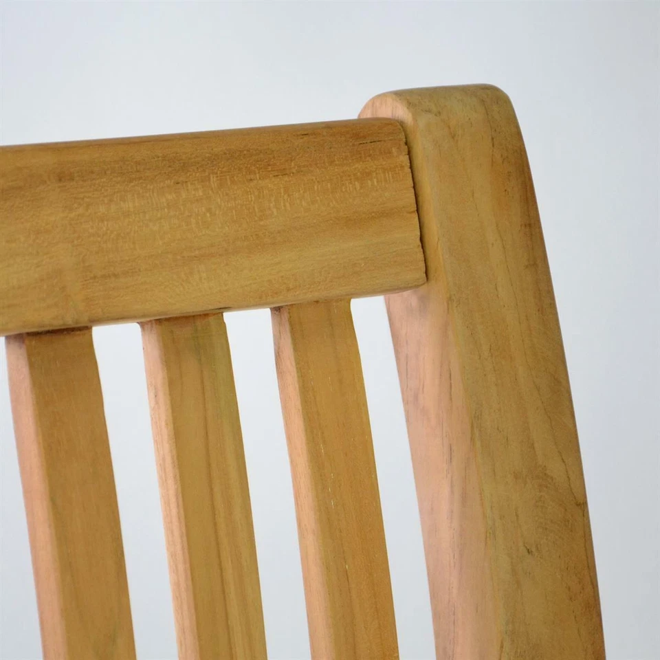 DIVERO 3-Sitzer Hochwertige Gartenbank MILANO massiv Teak Holz Parkbank 180cm - Bild 4 von 4