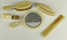 Vintage Early 1900s Ladies Vanity LOT Celluloid Mirror Brush Comb Buffer  More