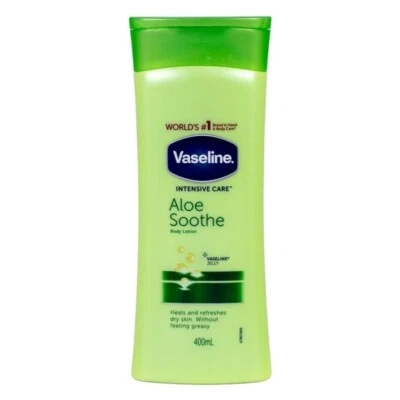 3 x Body Lotion Hautpflege Vaseline Aloe Soothe trockene, rissige Haut - 400ml