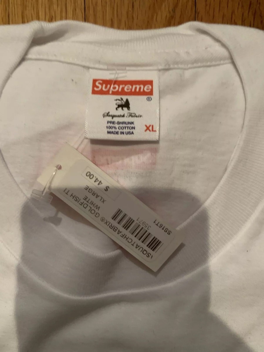 オーダー SUPREME SASQUATCHFABRIX GOLDFISH TEE WHITE SIZE XL RARE DEADSTOCK