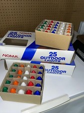 Noma Outdoor Christmas Lights-Mixed Blue, Red, White, Green And Orange Vintage
