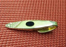 VINTAGE SHIELDS TIE BAR CLIP CLASP STAY  Gold Tone  Hatch Black Onyx Mpdern