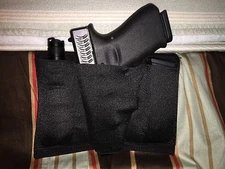 Bed holster rack bedside mattress couch tactical gun 2 magazine AMBIDEXETROUS