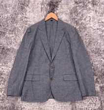 New J Crew Ludlow Blazer 40S Short Mens Somelos Cotton Linen Blue