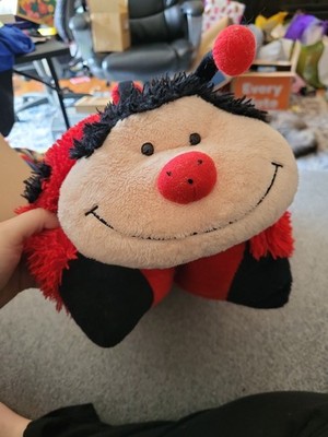 Retired Pillow Pet Ms. Ladybug 18  Red Black Soft Stuffed Plush Animal