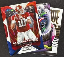 2021 Prizm Draft Picks Mac Jones RC Red White and Blue All American #183 + Lot