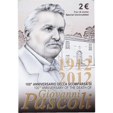 [#1509388] Italy, 2 Euro, Giovanni Pascoli, FDC, 2012, Rome, Bi-Metallic, MS