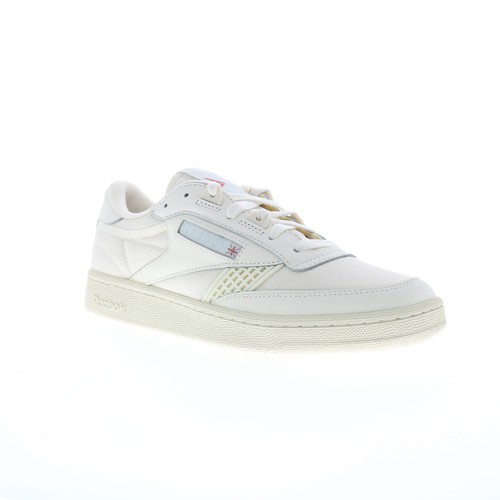 Reebok Club C 85 Vintage Mens Beige Leather Lace Up Lifestyle Sneakers Shoes 10 - 第 2/8 張圖片