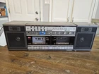 VINTAGE Panasonic RX-CW50 Boombox Dual Cassette Deck Made in Japan Works!!