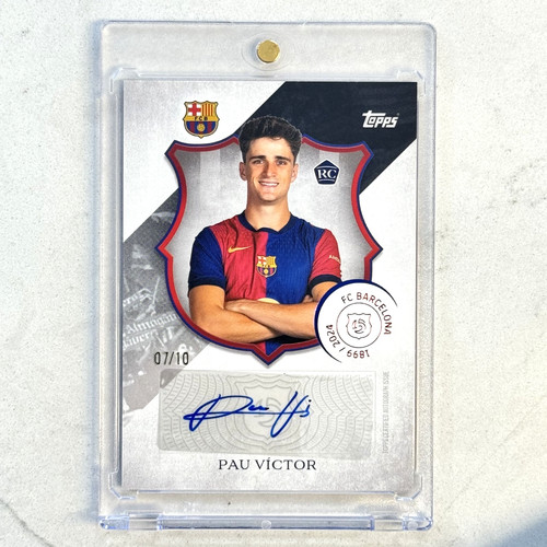 2024-25 Topps FC Barcelona 125th Anniversary PAU VICTOR Auto Black /10 Rookie Rc