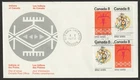Canada #565b, Plains Indians, Block, Tagged, Type B, First Day Cover, FDC 1972